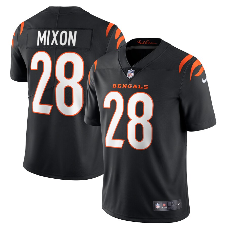 Men Cincinnati Bengals #28 Joe Mixon Nike Black Vapor Limited NFL Jersey->cincinnati bengals->NFL Jersey